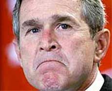 George Bush pissed angry mad