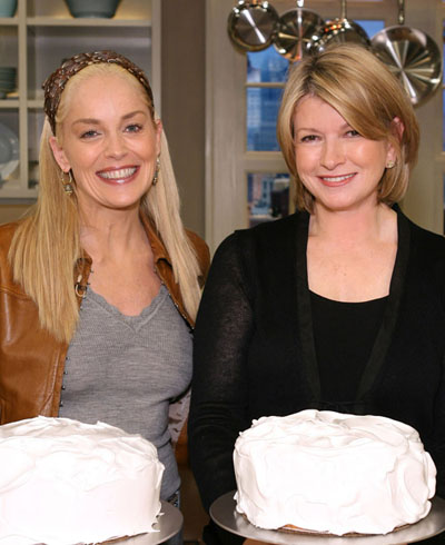 Sharon Stone Martha Stewart cakes