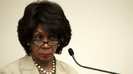 Maxine Waters stern look glasses