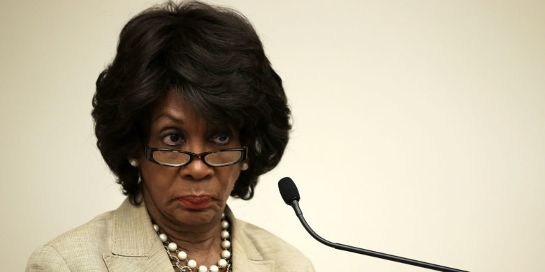 Maxine Waters stern look glasses