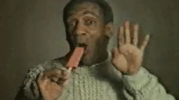 Bill Cosby eats a JELL-O pudding pop