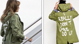 Melania Trump I Really Don't Care coat