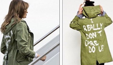 Melania Trump I Really Don't Care coat