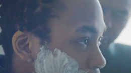 Gilette ad with dad teaching trans son to shave