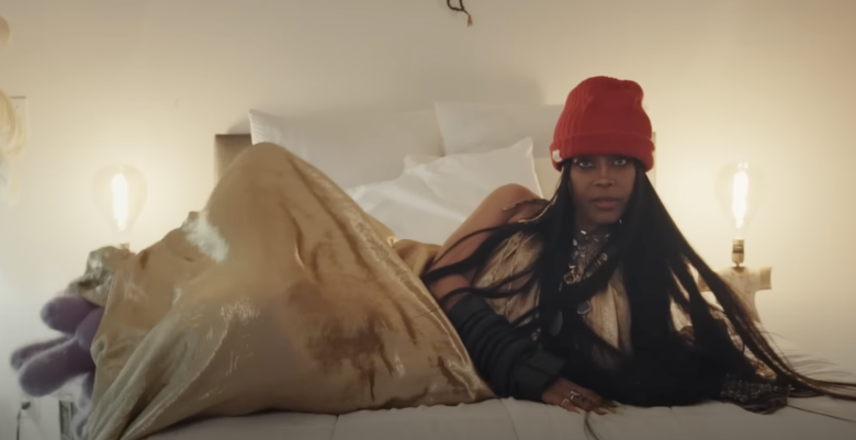 Erykah Badu in her studio
