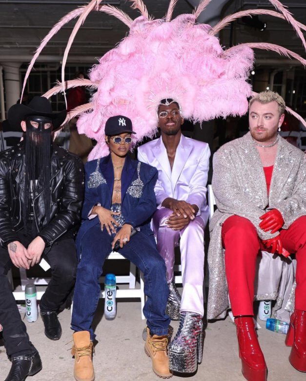 Orville Peck, Teyana Taylor, Sam Smith, Lil Nas X at the Christian Cowan runway show