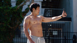 Young Mazino shirtless
