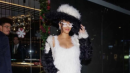 Rihanna wears Benny Andallo