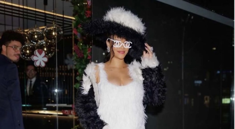 Rihanna wears Benny Andallo